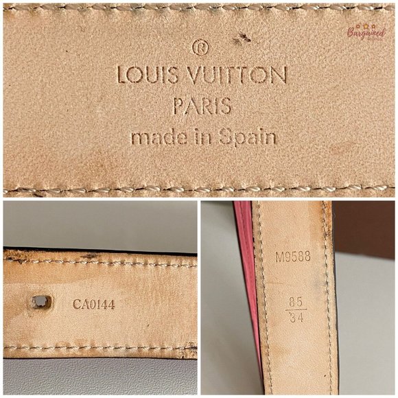 Authentic Louis Vuitton Pink Epi Leather Slim Silver Butterfly Buckle Belt 85/34 - Picture 7 of 13